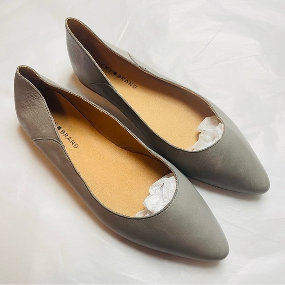 Lucky Brand Bylando Women's Titanium Ballet Flat 8.5M - Picture 4 of 11